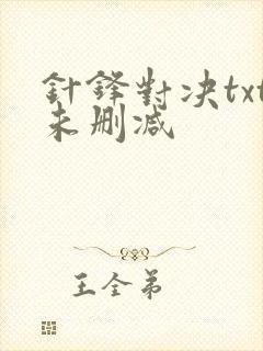 针锋对决txt未删减