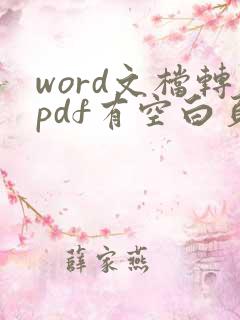 word文档转pdf有空白页怎么办