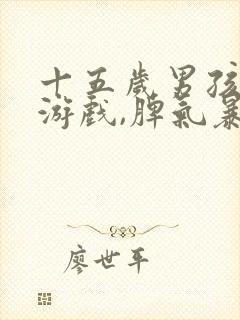 十五岁男孩沉迷游戏,脾气暴躁叛逆