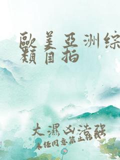 欧美亚洲综合另类自拍