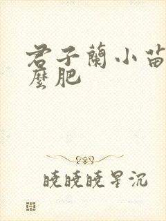 君子兰小苗用什么肥