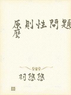 原则性问题有什么