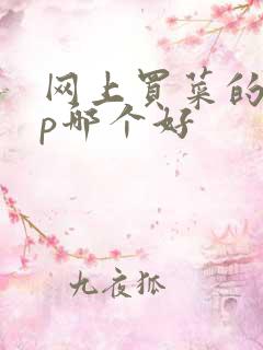 网上买菜的app哪个好