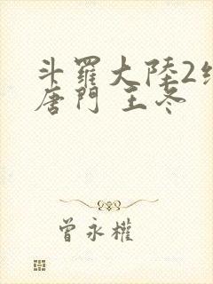 斗罗大陆2绝世唐门 王冬