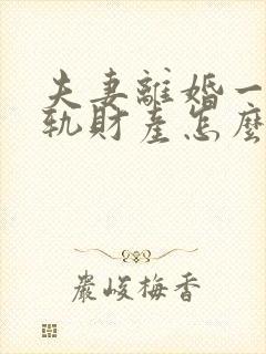 夫妻离婚一方出轨财产怎么分割
