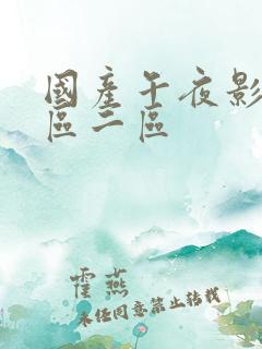 国产午夜影院一区二区