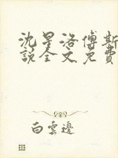 沈星洛傅斯辰小说全文免费阅读