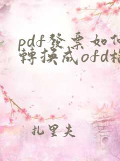 pdf发票如何转换成ofd格式