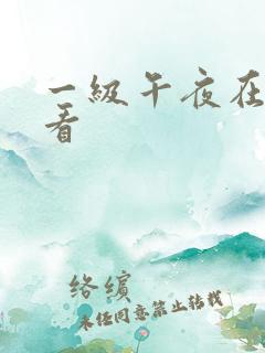 一级午夜在线观看