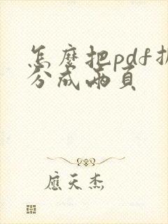 怎么把pdf拆分成两页