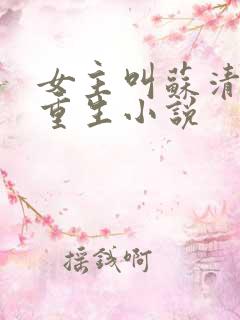 女主叫苏清欢的重生小说