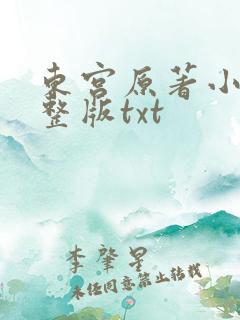 东宫原著小说完整版txt