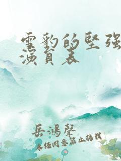 雪豹的坚强岁月演员表