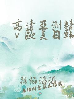 高清亚洲精品aⅴ欧美日韩