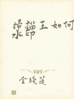 扫描王如何去除水印