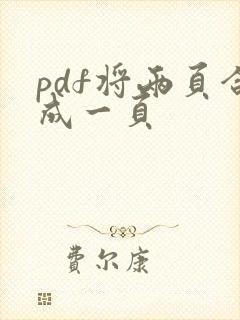 pdf将两页合成一页