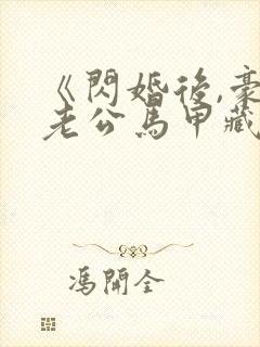 《闪婚后,豪门老公马甲藏不住了》