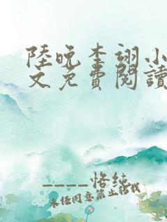 陆晚李翊小说全文免费阅读无弹窗最新