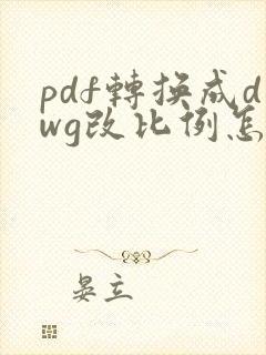 pdf转换成dwg改比例怎样正确