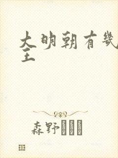 大明朝有几位帝王