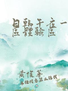 日韩午夜一区二区体验区