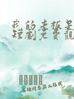 我的老板是老公短剧免费观看