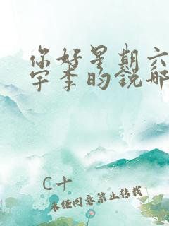 你好星期六王安宇李昀锐哪一期
