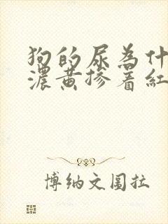 狗的尿为什么是浓黄掺着红色