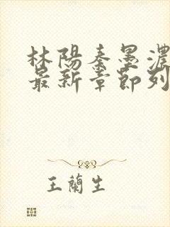 林阳秦墨浓小说最新章节列表