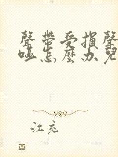 声带受损声音嘶哑怎么办儿童