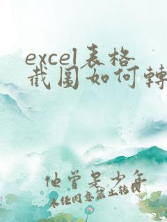 excel表格截图如何转化为表格
