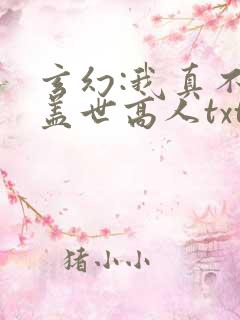 玄幻:我真不是盖世高人txt