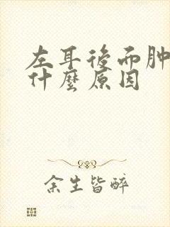 左耳后面肿疼是什么原因