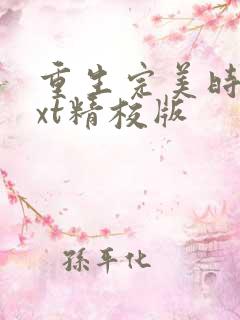重生完美时代txt精校版