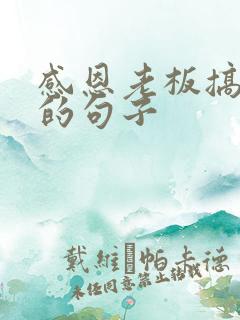 感恩老板搞团建的句子