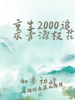 重生2000追求青涩校花同桌开始免费阅读正版