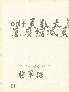pdf页数太多怎么缩减页数打印