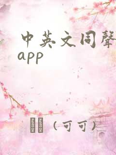 中英文同声翻译app