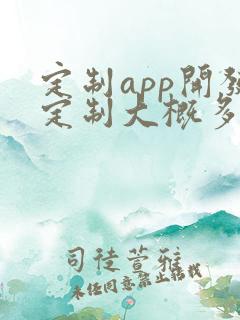 定制app开发定制大概多少钱