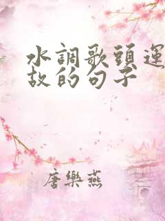 水调歌头运用典故的句子