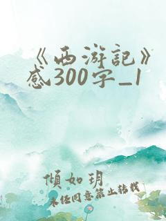 《西游记》读后感300字_1