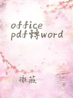 office pdf转word