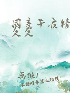国产午夜精品久久久