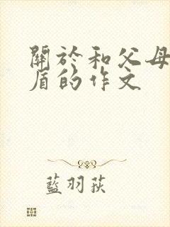 关于和父母闹矛盾的作文