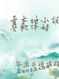 看本地小说用什么软件好