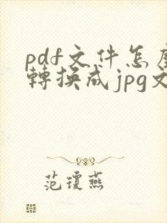 pdf文件怎么转换成jpg文件