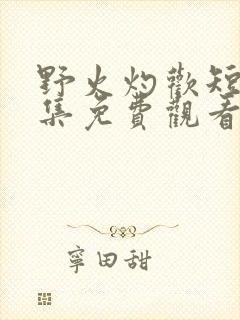 野火灼欢短剧全集免费观看