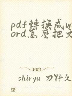 pdf转换成word怎么把文字的框去掉