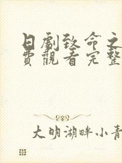 日剧致命之吻免费观看完整版