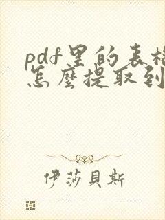 pdf里的表格怎么提取到word